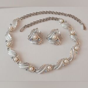 Judy Lee Vtg Silver and Pearl Jewelry Set